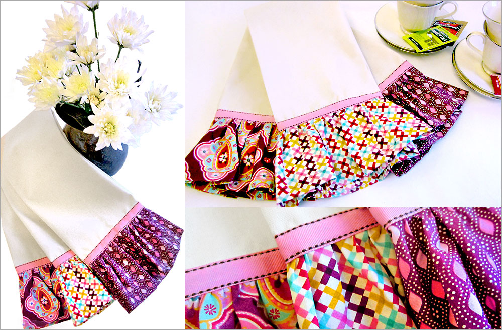 Tea Towels with Jumbo Ruffles