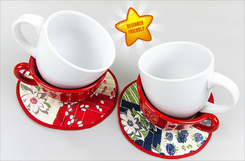 Quilted Mini Trivet or Jumbo Coaster